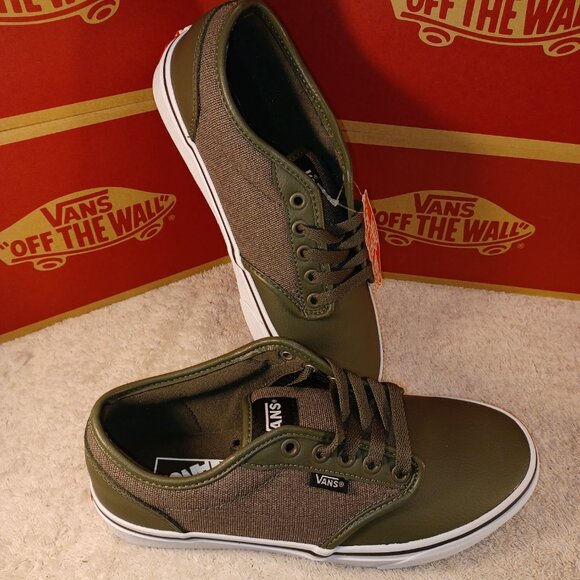 Vans Men's 7/Women's 8.5 Atwood Grape Leaf Denim/Leather - Picture 7 of 11